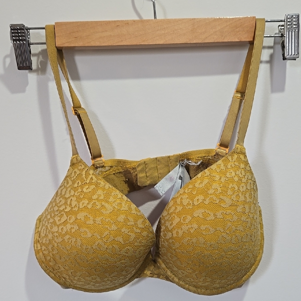Leopard Print Yellow Bra